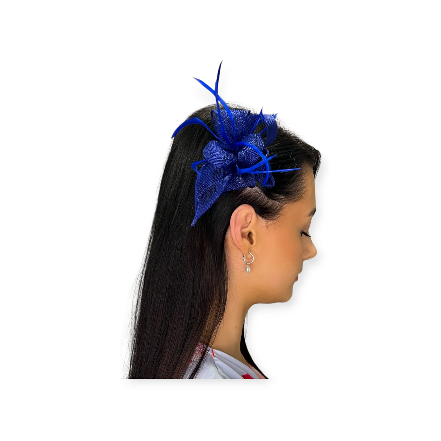 Clip On Fascinator In Royal Blue