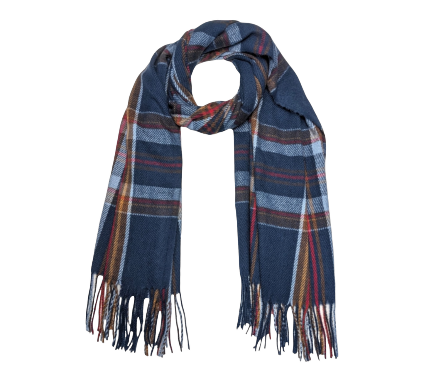 Classic Tartan Scarf In Navy