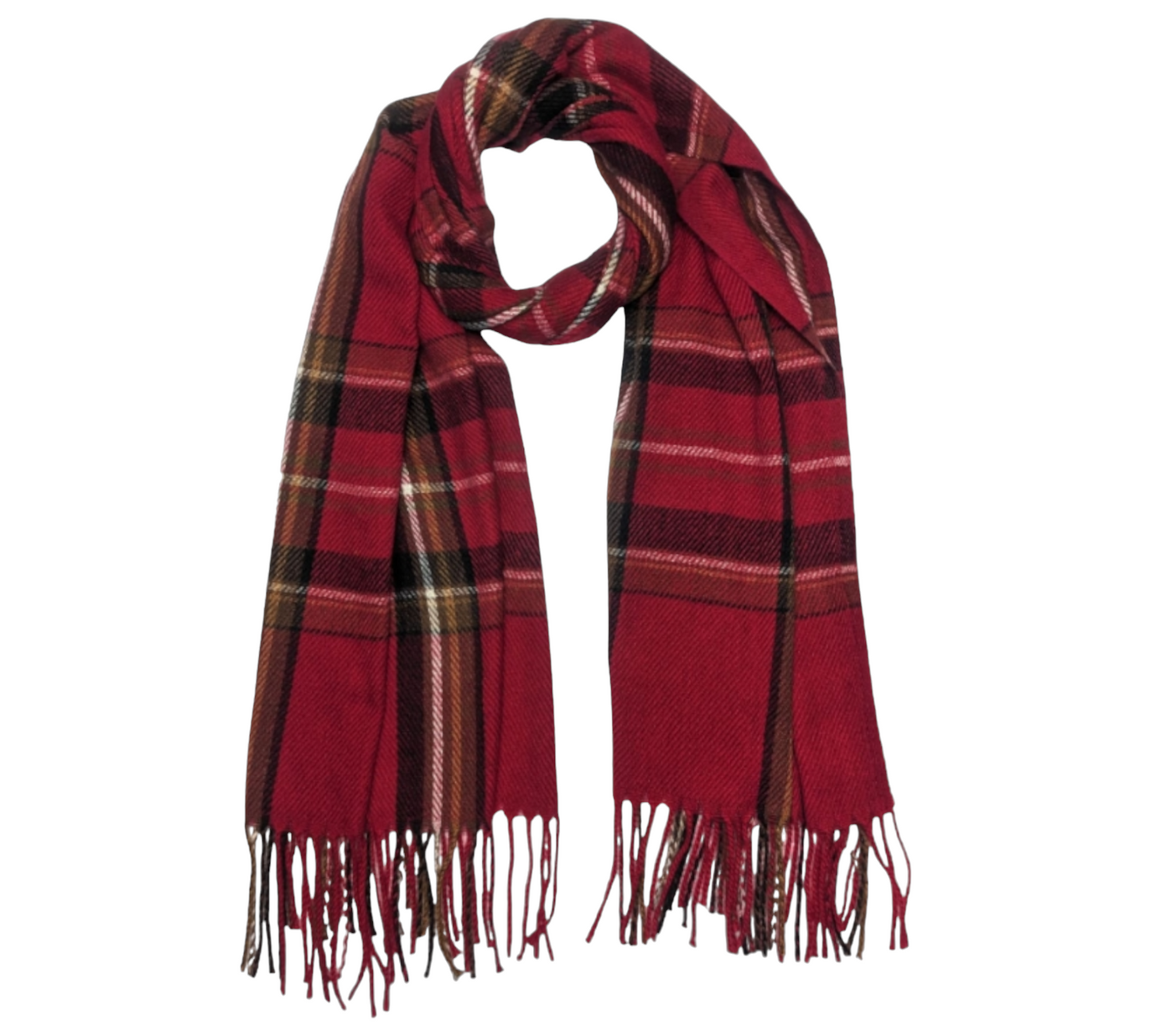 Classic Tartan Scarf In Red