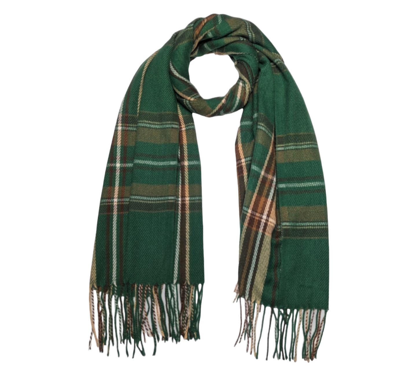 Classic Tartan Scarf In Green